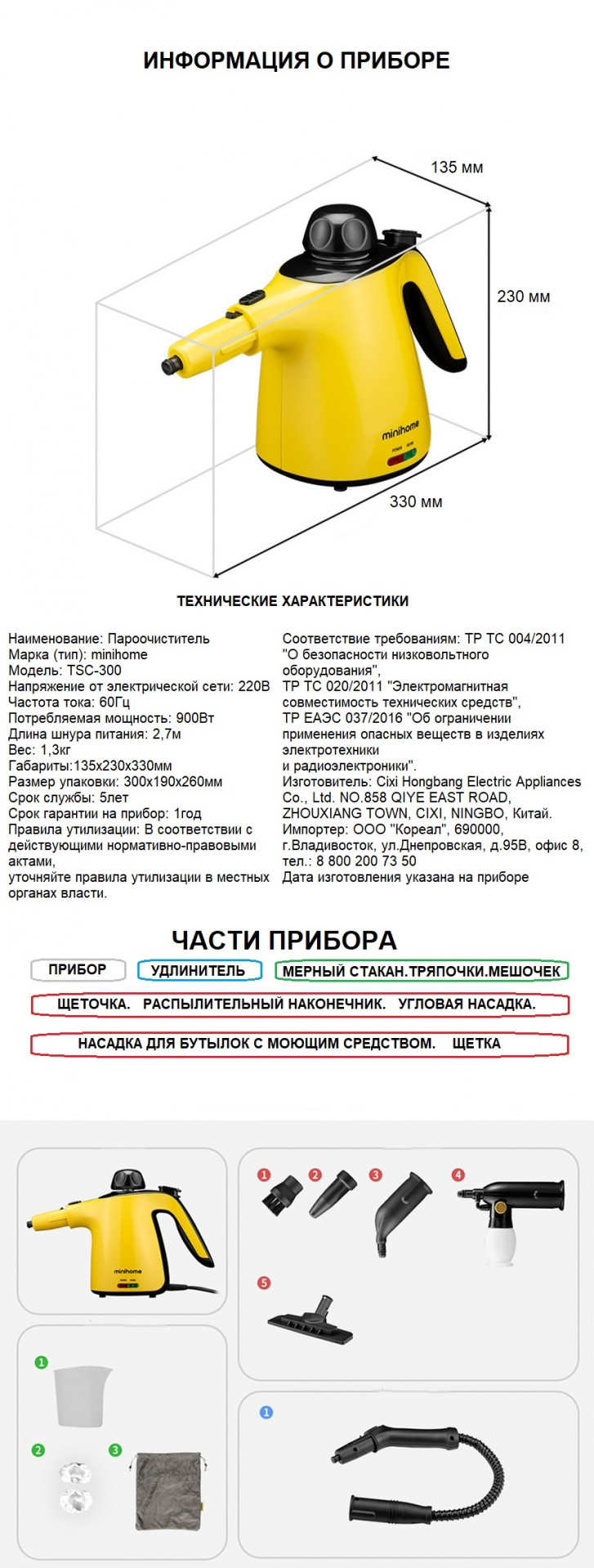 Информация о приборе Информация о приборе